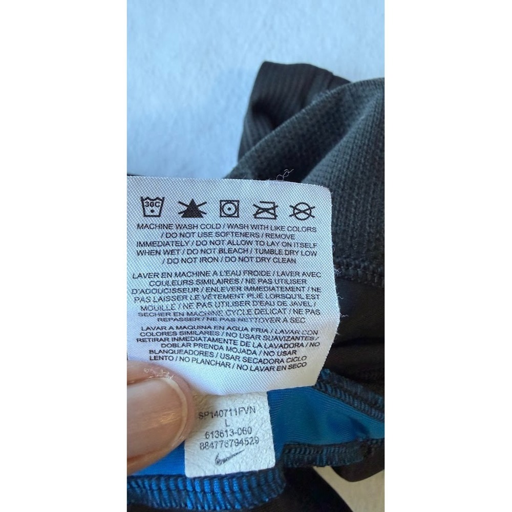 Nike Dri Fit Shorts Men L Gray Blue Vented Mesh Training Drawstring Breathable - Picture 14 of 16